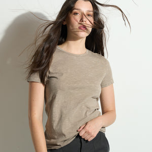 Womens Tyler Slub Tee WKTP0011 Stone