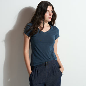 Womens Tyler V Neck Tee WKTP0012 Seaport