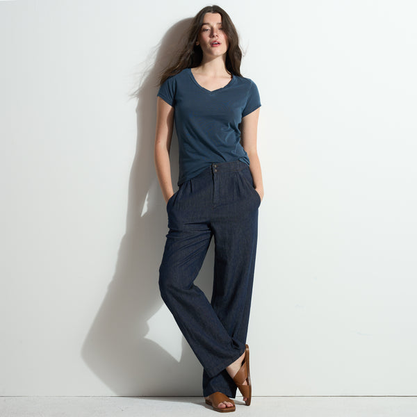 Womens Tyler V Neck Tee WKTP0012 Seaport