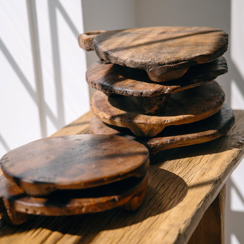 Home Vintage Wood Chapati HWPL0003 S