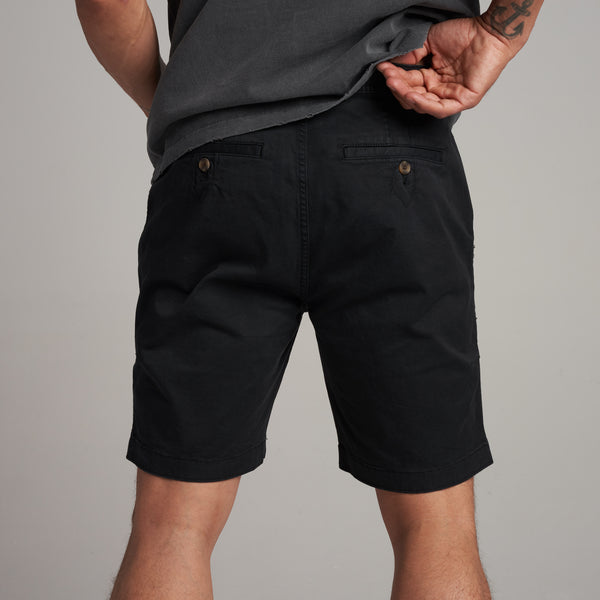 Mens Walsh Twill Short MWSR0001 Washed Black