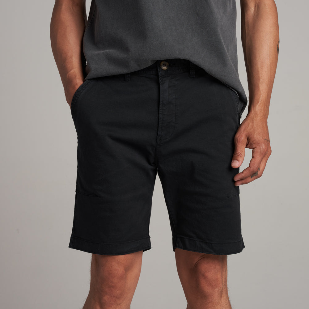 Mens Walsh Twill Short MWSR0001 Washed Black