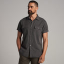 Mens Riley Heritage Twill Short Sleeve Shirt MWTP0004 Faded Black