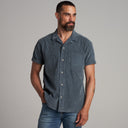 Mens Zion Corduroy Camp Shirt MWTP0018 Slate