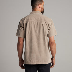 Mens Zion Corduroy Camp Shirt MWTP0018 Stone