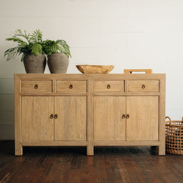 Bleached Wooden Cabinet