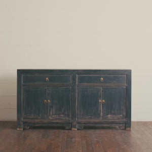 2 Drawer Black Buffet Cabinet