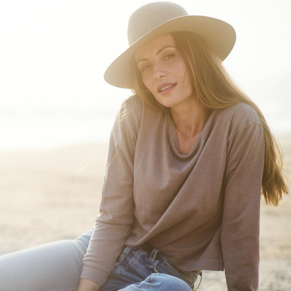 Womens Reagan Long Sleeve Boyfriend Tee WKTP0005 Canyon