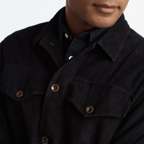 Mens Odessa Cord Field Jacket MWOW0002 Black