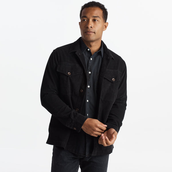 Mens Odessa Cord Field Jacket MWOW0002 Black