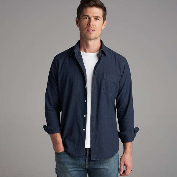 Mens Pecos Chambray Shirt MWTP0002 Overdyed Indigo