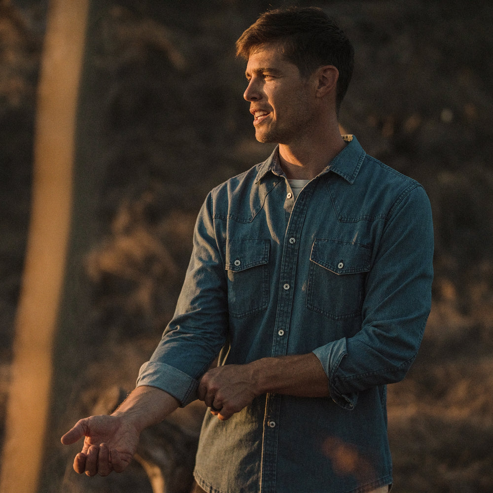 Mens Abilene Long Sleeve Denim Shirt