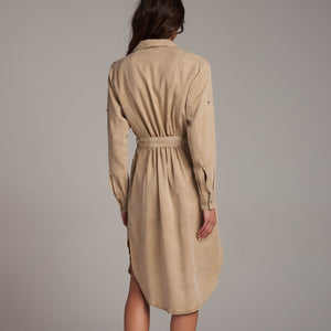 Womens Anna Shirt Dress WWDR0002 Stone