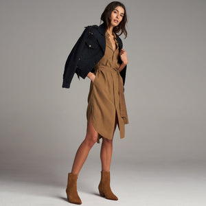 Womens Anna Shirt Dress WWDR0002 Umber