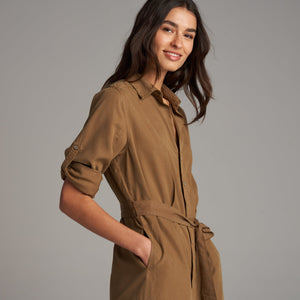 Womens Anna Shirt Dress WWDR0002 Umber