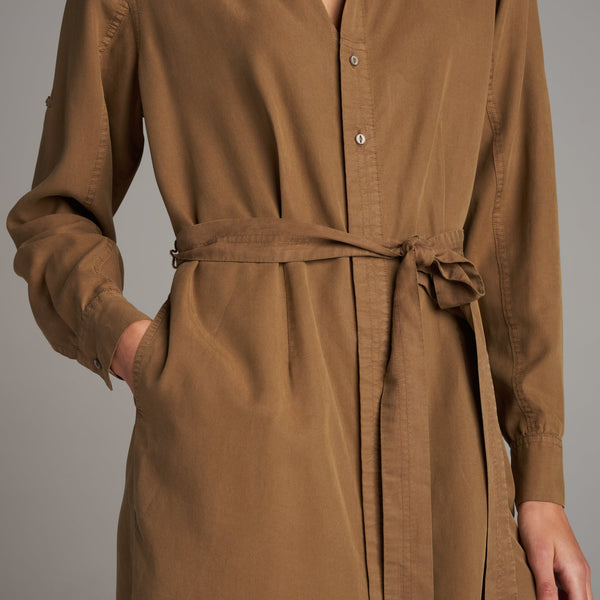 Womens Anna Shirt Dress WWDR0002 Umber