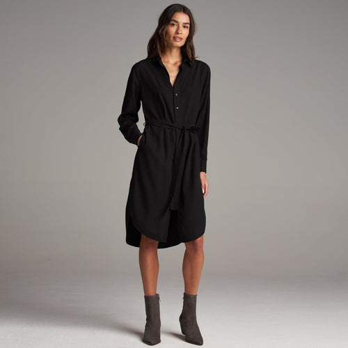 Womens Anna Shirt Dress WWDR0002 Black