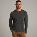 Mens Asher Long Sleeve Standard Tee MKTP0004 Faded Black