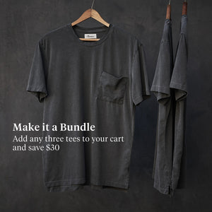 Mens Asher Pocket Tee MKTP0001 Faded Black