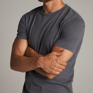 Mens Asher Standard Slub Tee MKTP0011 Basalt