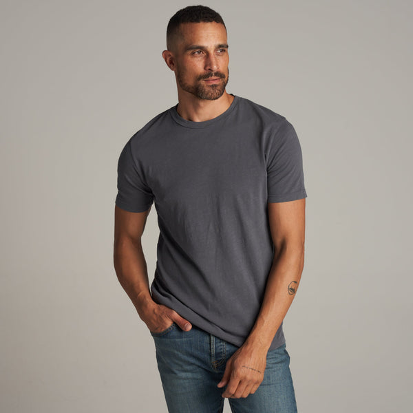 Mens Asher Standard Slub Tee MKTP0011 Basalt