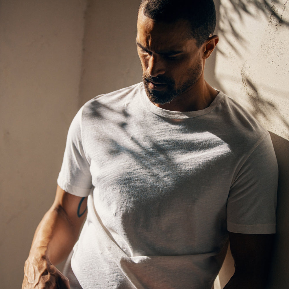Mens Asher Standard Slub Tee MKTP0011 White