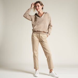 Womens Avery Classic Terry Hoodie WKLT0005 Stone