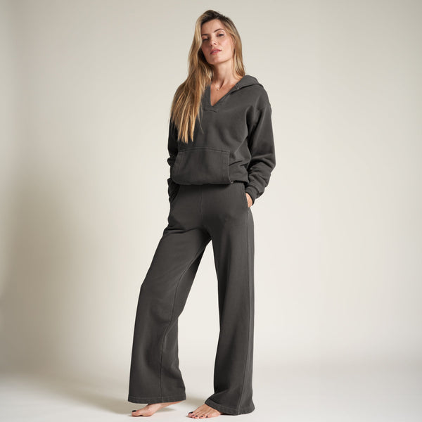 Womens Avery Classic Terry Hoodie WKLT0005 Faded Black