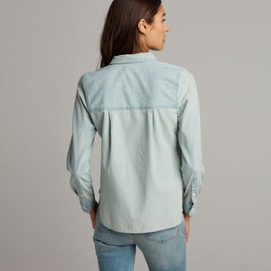 Womens Cheyenne Chambray Shirt WWTP0002 Washed Indigo
