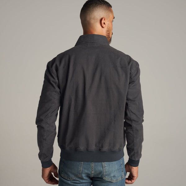Mens Dillon Mid-Century Twill Bomber Jacket MWOW0004 Faded Black
