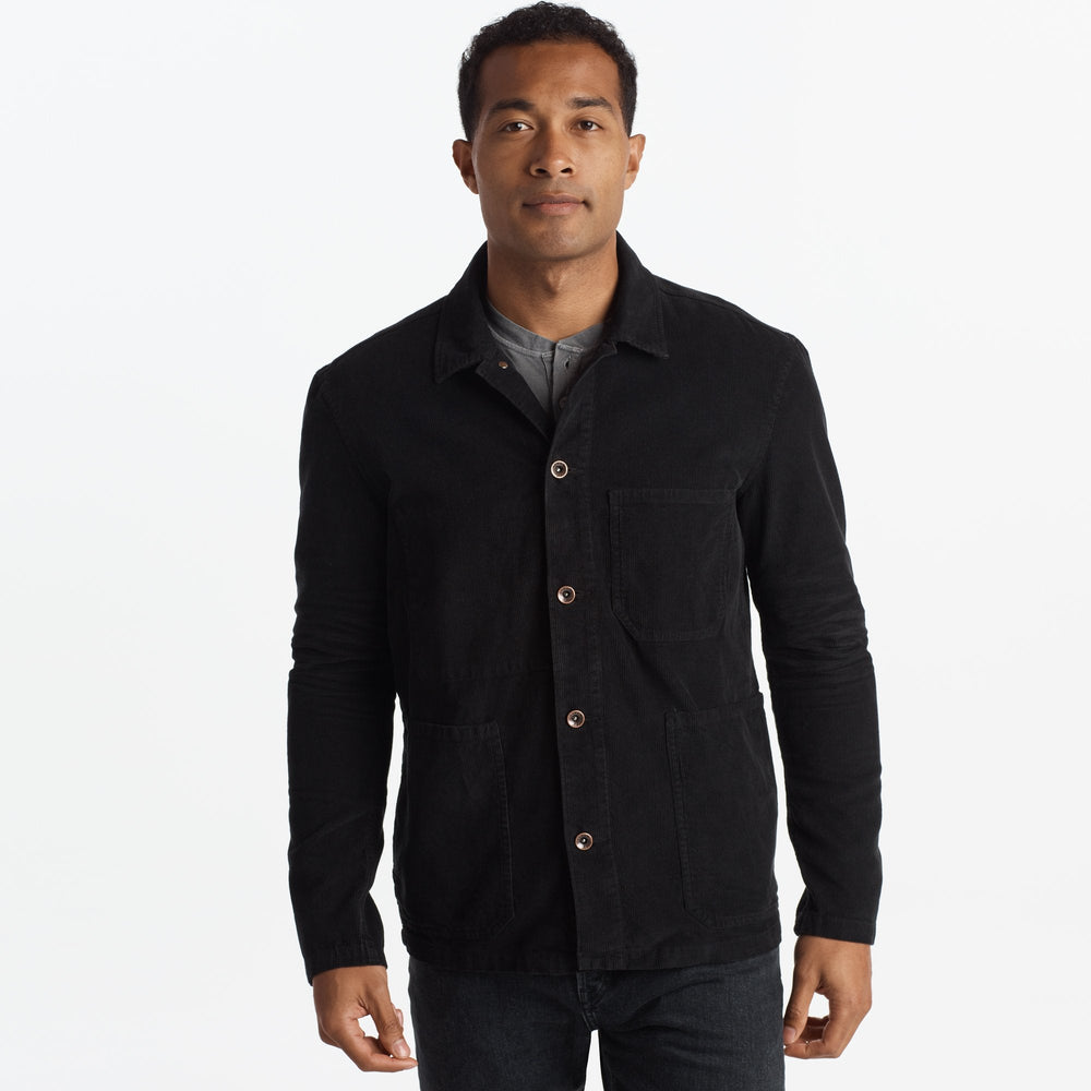Mens Duncan Cord Chore Jacket MWOW0001 Black