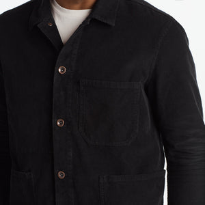 Mens Duncan Cord Chore Jacket MWOW0001 Black
