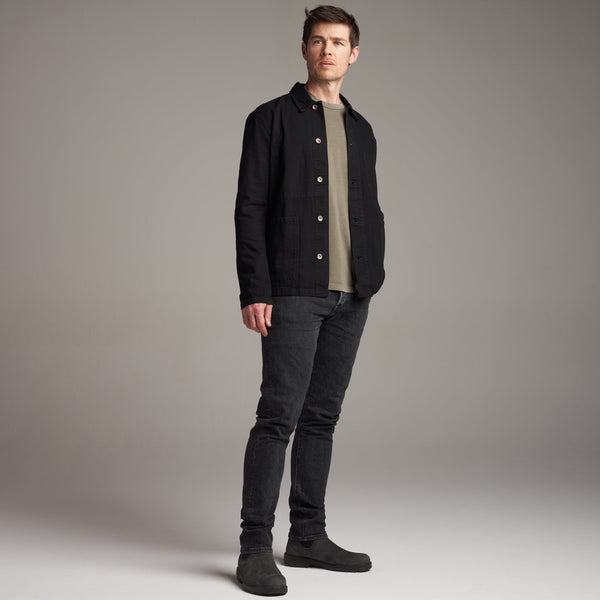 Mens Duncan Denim Chore Jacket MWOW0005 Black