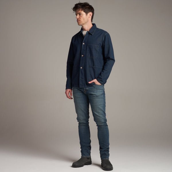 Mens Duncan Denim Chore Jacket MWOW0005 Indigo