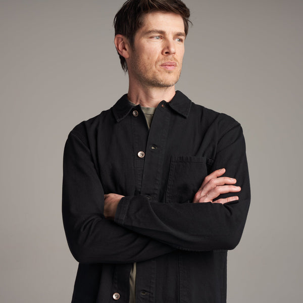 Mens Duncan Denim Chore Jacket MWOW0005 Black