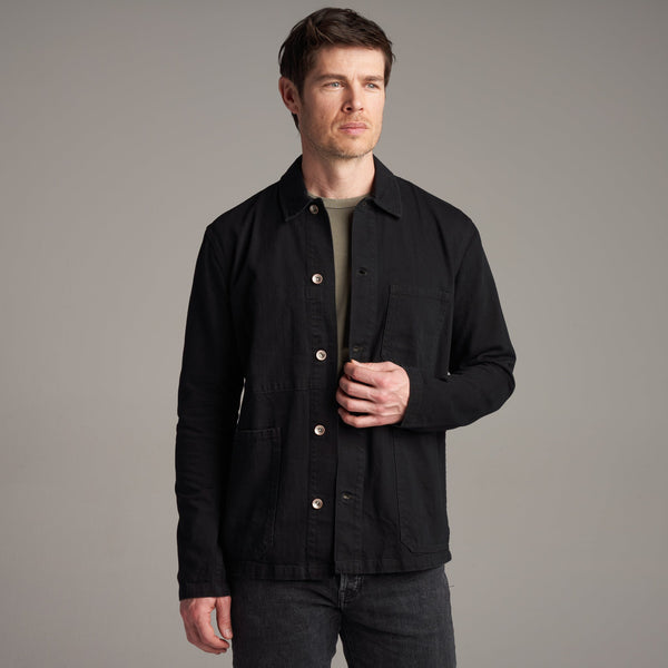 Mens Duncan Denim Chore Jacket MWOW0005 Black