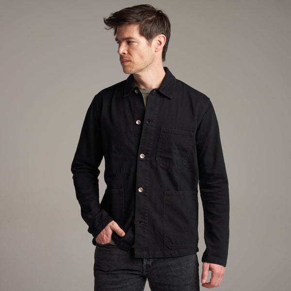 Mens Duncan Denim Chore Jacket MWOW0005 Black