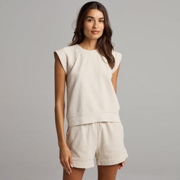 Estelle Cap-Sleeve Raglan Terry Sweatshirt - Rowan