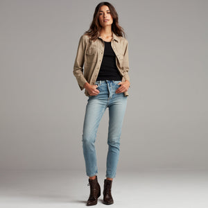 Womens Florence Western Heritage Twill Shirt WWTP0003 Stone
