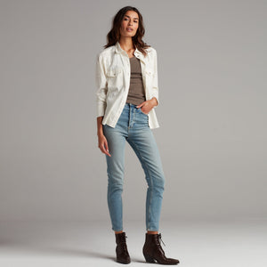 Womens Florence Western Heritage Twill Shirt WWTP0003 Vintage White