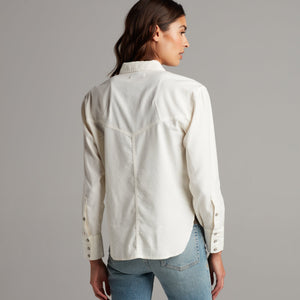 Womens Florence Western Heritage Twill Shirt WWTP0003 Vintage White