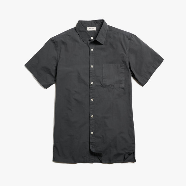 Mens Houston Short Sleeve Poplin Shirt MWTP0003 Faded Black