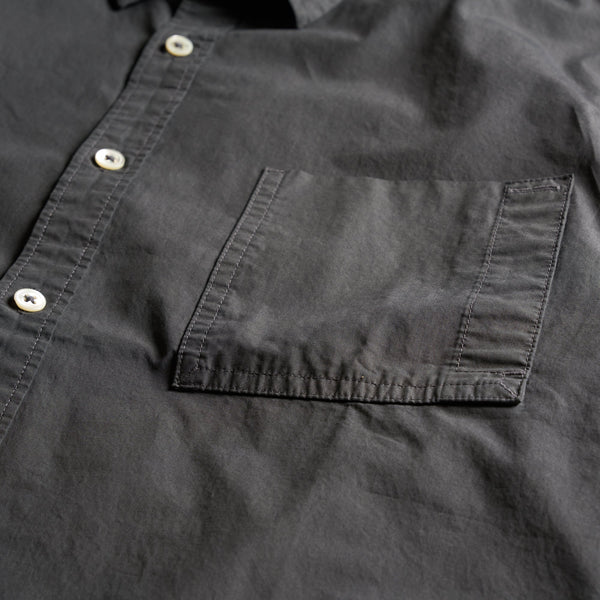 Mens Houston Short Sleeve Poplin Shirt MWTP0003 Faded Black