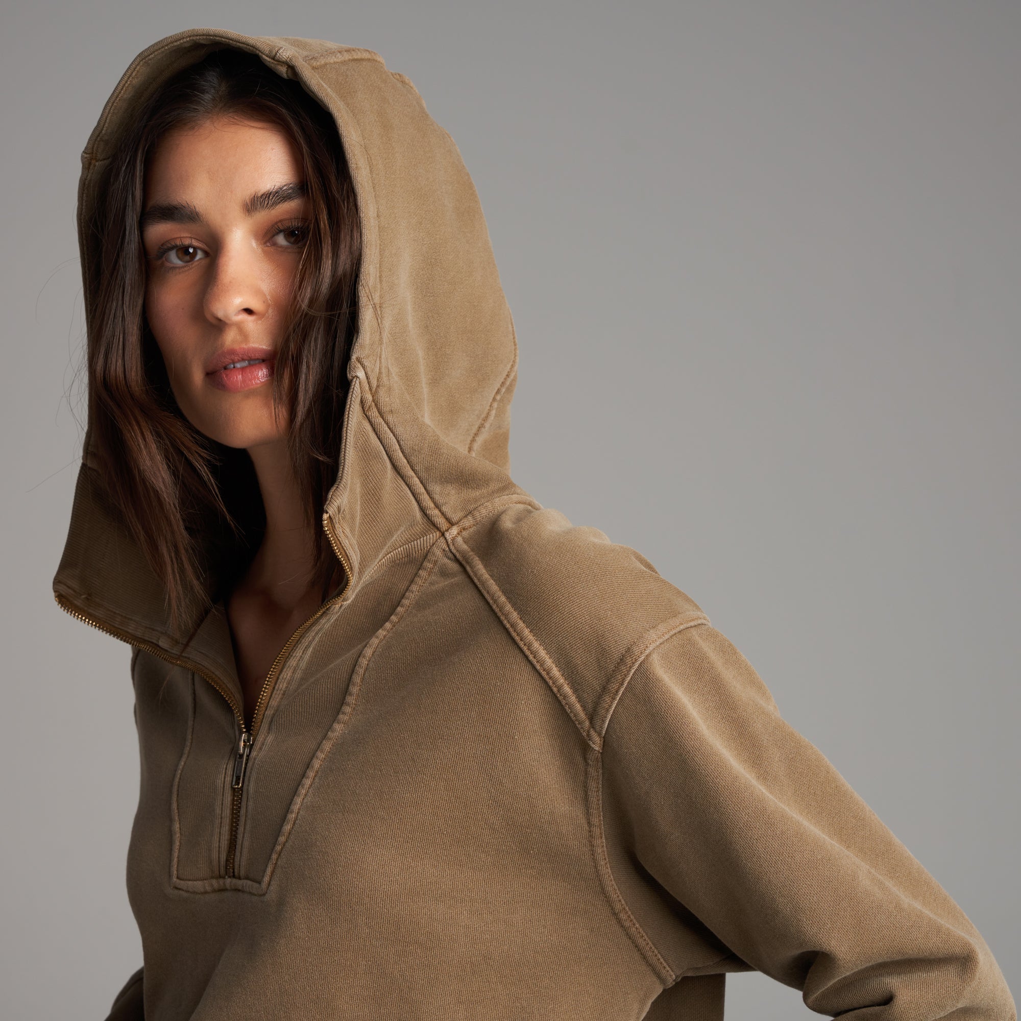 Hooded quarter zip hotsell