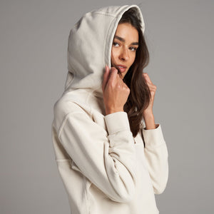 Womens Josephine Quarter Zip Pullover Hoodie WKLT0004 Oat
