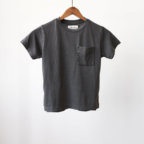 Kids Kids Asher Pocket Tee BKTP0001 Faded Black