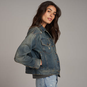 Womens Marlie Jean Jacket WWOW0006 True Blue Vintage
