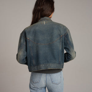 Womens Marlie Jean Jacket WWOW0006 True Blue Vintage