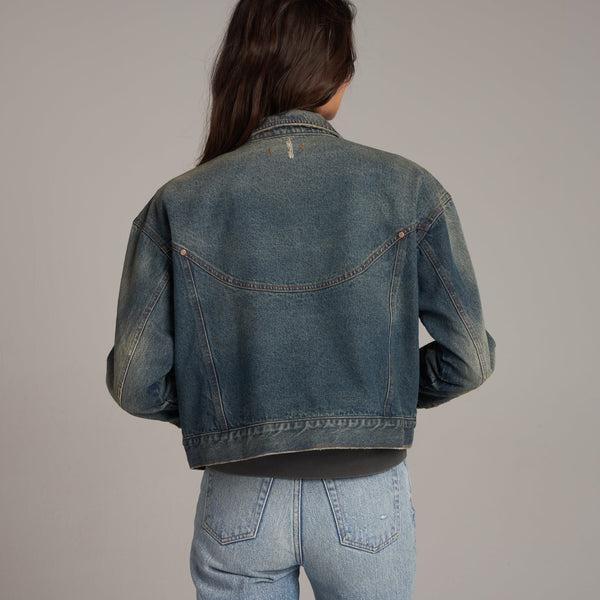Womens Marlie Jean Jacket WWOW0006 True Blue Vintage
