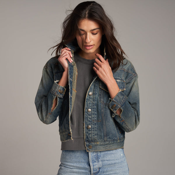 Womens Marlie Jean Jacket WWOW0006 True Blue Vintage